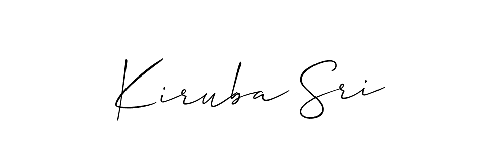 Similarly Allison_Script is the best handwritten signature design. Signature creator online .You can use it as an online autograph creator for name Kiruba Sri. Kiruba Sri signature style 2 images and pictures png