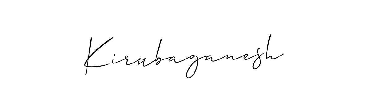 Use a signature maker to create a handwritten signature online. With this signature software, you can design (Allison_Script) your own signature for name Kirubaganesh. Kirubaganesh signature style 2 images and pictures png