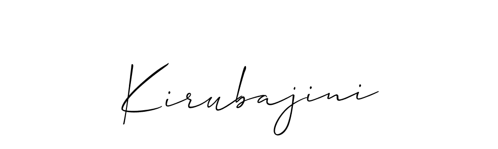 Similarly Allison_Script is the best handwritten signature design. Signature creator online .You can use it as an online autograph creator for name Kirubajini. Kirubajini signature style 2 images and pictures png