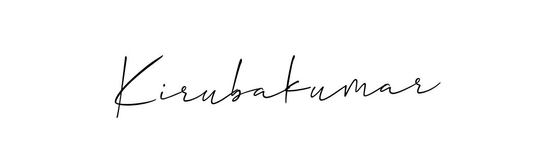 Design your own signature with our free online signature maker. With this signature software, you can create a handwritten (Allison_Script) signature for name Kirubakumar. Kirubakumar signature style 2 images and pictures png