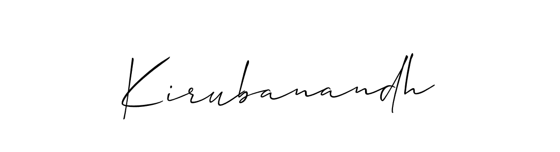 It looks lik you need a new signature style for name Kirubanandh. Design unique handwritten (Allison_Script) signature with our free signature maker in just a few clicks. Kirubanandh signature style 2 images and pictures png