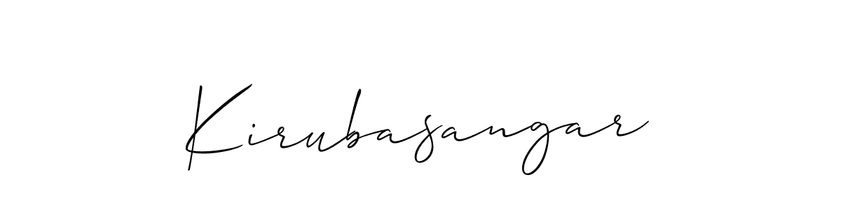 Create a beautiful signature design for name Kirubasangar. With this signature (Allison_Script) fonts, you can make a handwritten signature for free. Kirubasangar signature style 2 images and pictures png