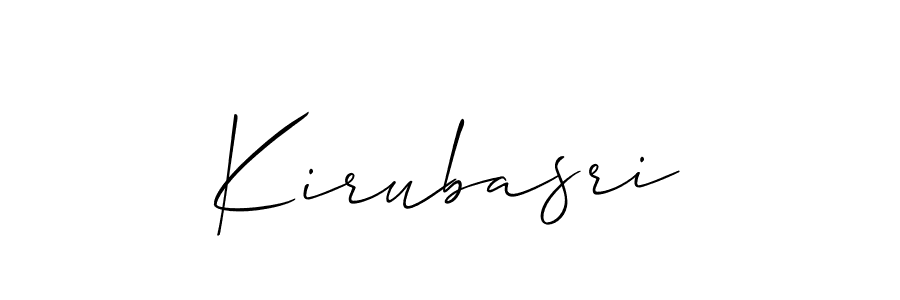 Allison_Script is a professional signature style that is perfect for those who want to add a touch of class to their signature. It is also a great choice for those who want to make their signature more unique. Get Kirubasri name to fancy signature for free. Kirubasri signature style 2 images and pictures png