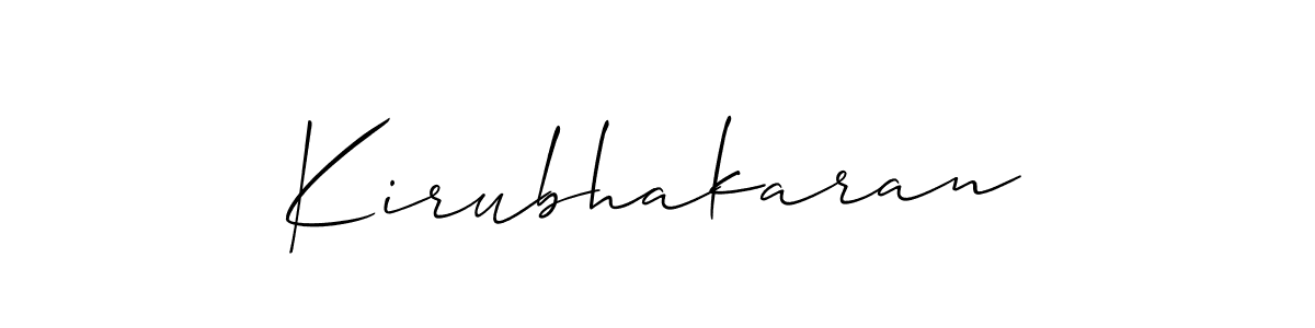 Similarly Allison_Script is the best handwritten signature design. Signature creator online .You can use it as an online autograph creator for name Kirubhakaran. Kirubhakaran signature style 2 images and pictures png