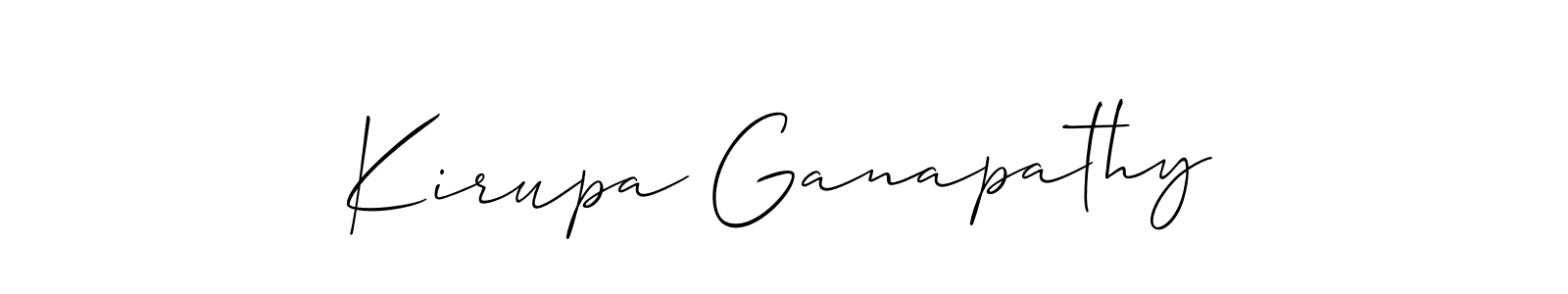 How to Draw Kirupa Ganapathy signature style? Allison_Script is a latest design signature styles for name Kirupa Ganapathy. Kirupa Ganapathy signature style 2 images and pictures png