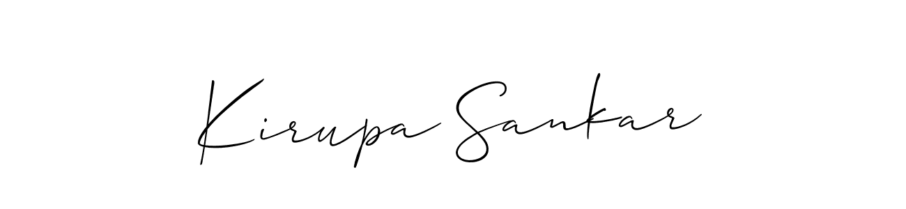 Best and Professional Signature Style for Kirupa Sankar. Allison_Script Best Signature Style Collection. Kirupa Sankar signature style 2 images and pictures png