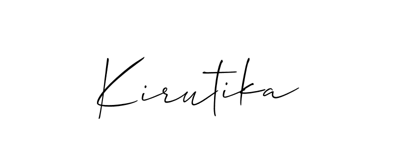 Kirutika stylish signature style. Best Handwritten Sign (Allison_Script) for my name. Handwritten Signature Collection Ideas for my name Kirutika. Kirutika signature style 2 images and pictures png