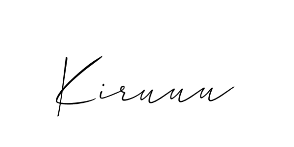 Kiruuu stylish signature style. Best Handwritten Sign (Allison_Script) for my name. Handwritten Signature Collection Ideas for my name Kiruuu. Kiruuu signature style 2 images and pictures png