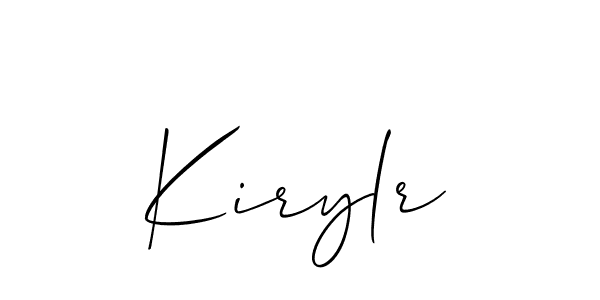 How to Draw Kirylr signature style? Allison_Script is a latest design signature styles for name Kirylr. Kirylr signature style 2 images and pictures png