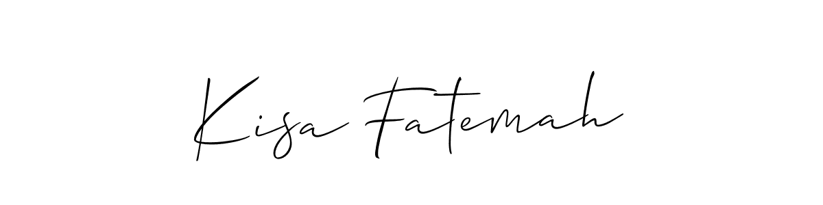 Kisa Fatemah stylish signature style. Best Handwritten Sign (Allison_Script) for my name. Handwritten Signature Collection Ideas for my name Kisa Fatemah. Kisa Fatemah signature style 2 images and pictures png