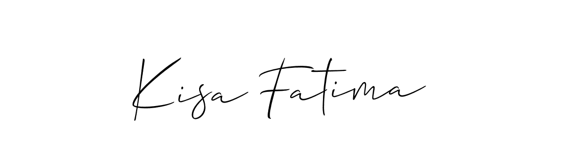 How to make Kisa Fatima name signature. Use Allison_Script style for creating short signs online. This is the latest handwritten sign. Kisa Fatima signature style 2 images and pictures png