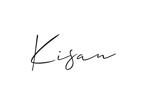 Make a beautiful signature design for name Kisan. With this signature (Allison_Script) style, you can create a handwritten signature for free. Kisan signature style 2 images and pictures png