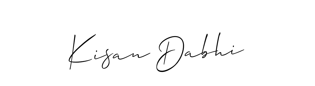 Use a signature maker to create a handwritten signature online. With this signature software, you can design (Allison_Script) your own signature for name Kisan Dabhi. Kisan Dabhi signature style 2 images and pictures png