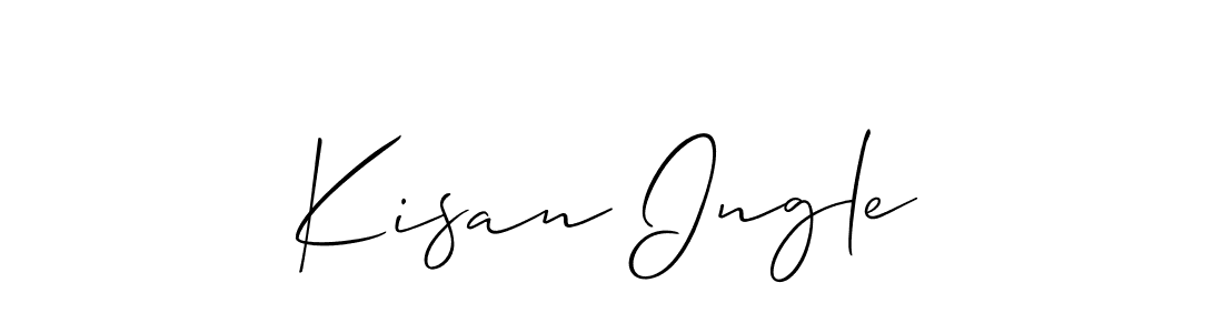 Make a beautiful signature design for name Kisan Ingle. With this signature (Allison_Script) style, you can create a handwritten signature for free. Kisan Ingle signature style 2 images and pictures png