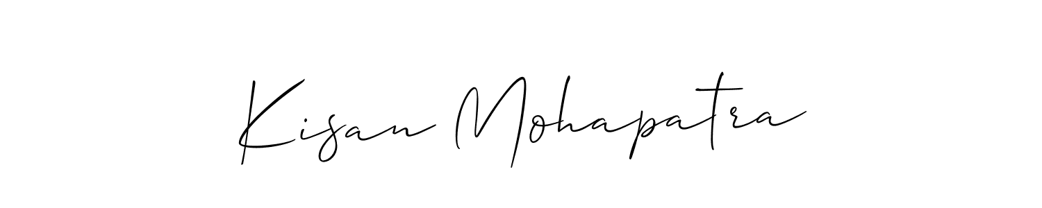 if you are searching for the best signature style for your name Kisan Mohapatra. so please give up your signature search. here we have designed multiple signature styles  using Allison_Script. Kisan Mohapatra signature style 2 images and pictures png