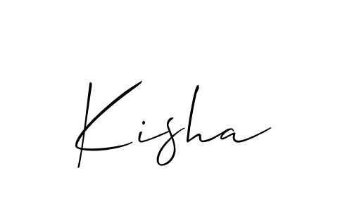 Create a beautiful signature design for name Kisha. With this signature (Allison_Script) fonts, you can make a handwritten signature for free. Kisha signature style 2 images and pictures png