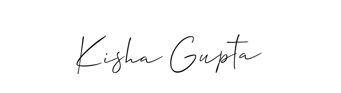 It looks lik you need a new signature style for name Kisha Gupta. Design unique handwritten (Allison_Script) signature with our free signature maker in just a few clicks. Kisha Gupta signature style 2 images and pictures png