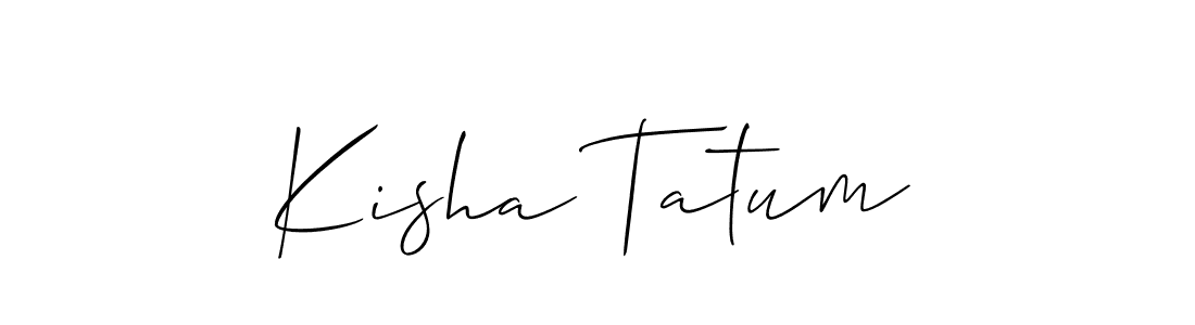 How to Draw Kisha Tatum signature style? Allison_Script is a latest design signature styles for name Kisha Tatum. Kisha Tatum signature style 2 images and pictures png