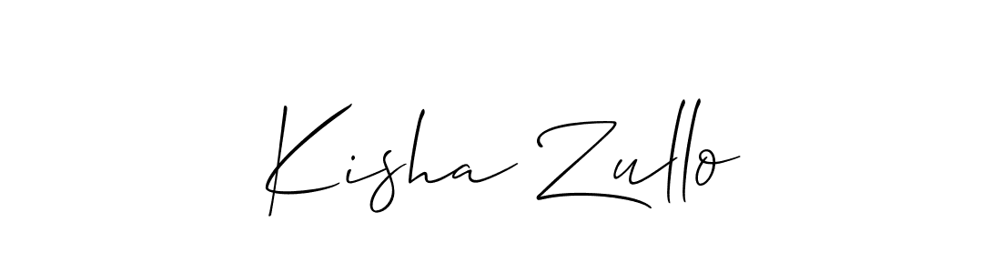 How to make Kisha Zullo signature? Allison_Script is a professional autograph style. Create handwritten signature for Kisha Zullo name. Kisha Zullo signature style 2 images and pictures png