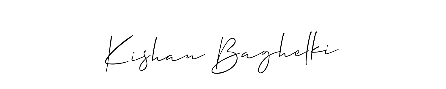 How to make Kishan Baghelki signature? Allison_Script is a professional autograph style. Create handwritten signature for Kishan Baghelki name. Kishan Baghelki signature style 2 images and pictures png