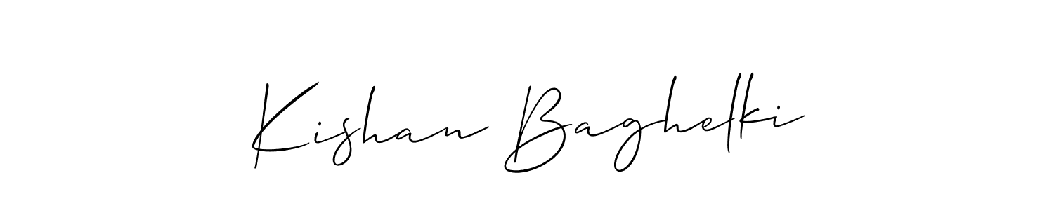 How to make Kishan Baghelki signature? Allison_Script is a professional autograph style. Create handwritten signature for Kishan Baghelki name. Kishan Baghelki signature style 2 images and pictures png