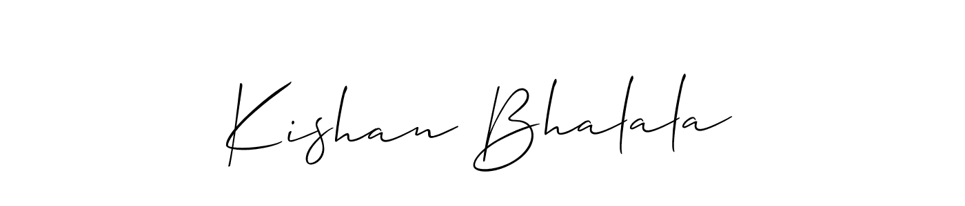 How to make Kishan Bhalala signature? Allison_Script is a professional autograph style. Create handwritten signature for Kishan Bhalala name. Kishan Bhalala signature style 2 images and pictures png