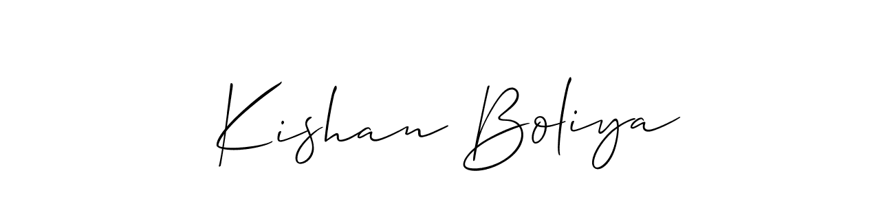 Similarly Allison_Script is the best handwritten signature design. Signature creator online .You can use it as an online autograph creator for name Kishan Boliya. Kishan Boliya signature style 2 images and pictures png