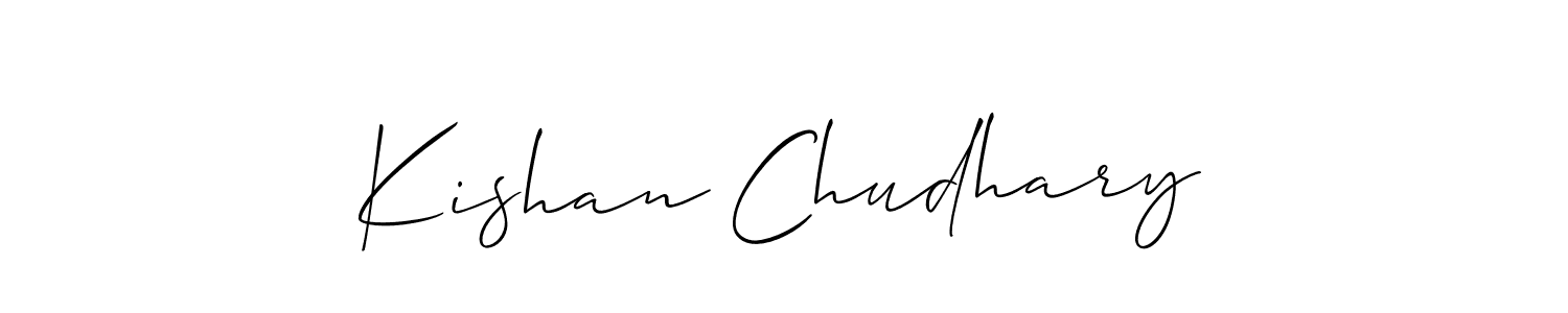 How to make Kishan Chudhary signature? Allison_Script is a professional autograph style. Create handwritten signature for Kishan Chudhary name. Kishan Chudhary signature style 2 images and pictures png