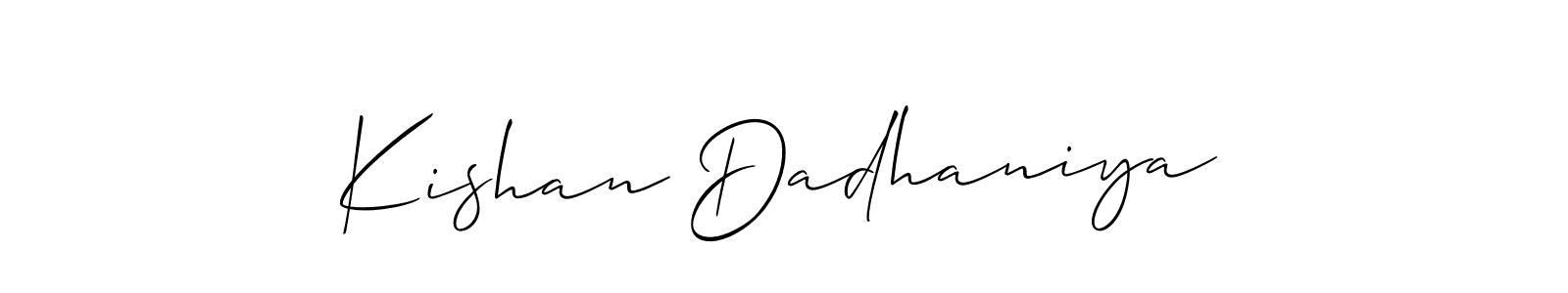 Best and Professional Signature Style for Kishan Dadhaniya. Allison_Script Best Signature Style Collection. Kishan Dadhaniya signature style 2 images and pictures png