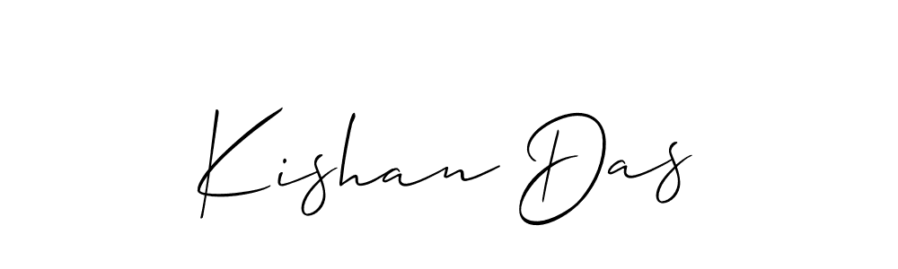 How to make Kishan Das name signature. Use Allison_Script style for creating short signs online. This is the latest handwritten sign. Kishan Das signature style 2 images and pictures png