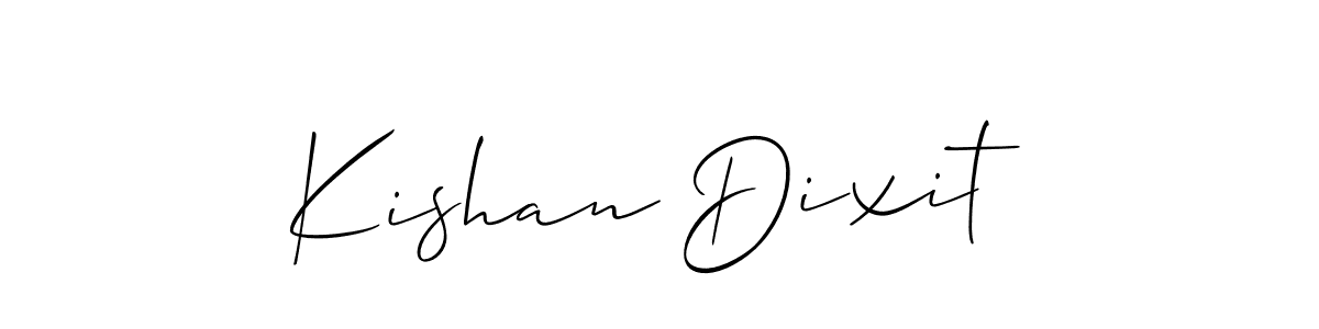 Make a beautiful signature design for name Kishan Dixit. With this signature (Allison_Script) style, you can create a handwritten signature for free. Kishan Dixit signature style 2 images and pictures png