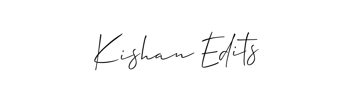 Kishan Edits stylish signature style. Best Handwritten Sign (Allison_Script) for my name. Handwritten Signature Collection Ideas for my name Kishan Edits. Kishan Edits signature style 2 images and pictures png