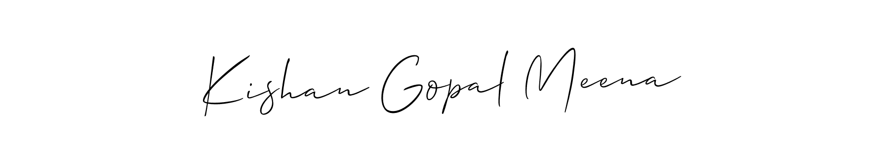 Also You can easily find your signature by using the search form. We will create Kishan Gopal Meena name handwritten signature images for you free of cost using Allison_Script sign style. Kishan Gopal Meena signature style 2 images and pictures png
