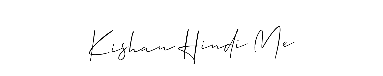 Similarly Allison_Script is the best handwritten signature design. Signature creator online .You can use it as an online autograph creator for name Kishan Hindi Me. Kishan Hindi Me signature style 2 images and pictures png
