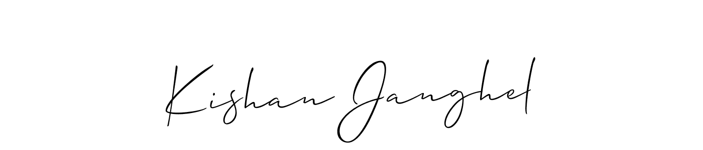 Kishan Janghel stylish signature style. Best Handwritten Sign (Allison_Script) for my name. Handwritten Signature Collection Ideas for my name Kishan Janghel. Kishan Janghel signature style 2 images and pictures png