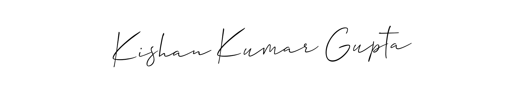 Use a signature maker to create a handwritten signature online. With this signature software, you can design (Allison_Script) your own signature for name Kishan Kumar Gupta. Kishan Kumar Gupta signature style 2 images and pictures png