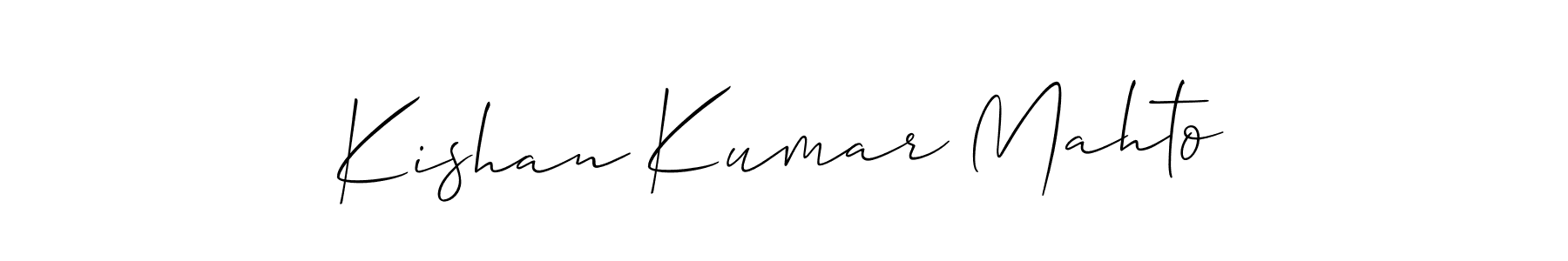 if you are searching for the best signature style for your name Kishan Kumar Mahto. so please give up your signature search. here we have designed multiple signature styles  using Allison_Script. Kishan Kumar Mahto signature style 2 images and pictures png