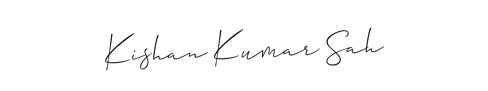 Make a beautiful signature design for name Kishan Kumar Sah. Use this online signature maker to create a handwritten signature for free. Kishan Kumar Sah signature style 2 images and pictures png