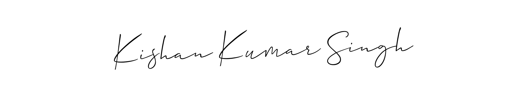 Make a short Kishan Kumar Singh signature style. Manage your documents anywhere anytime using Allison_Script. Create and add eSignatures, submit forms, share and send files easily. Kishan Kumar Singh signature style 2 images and pictures png