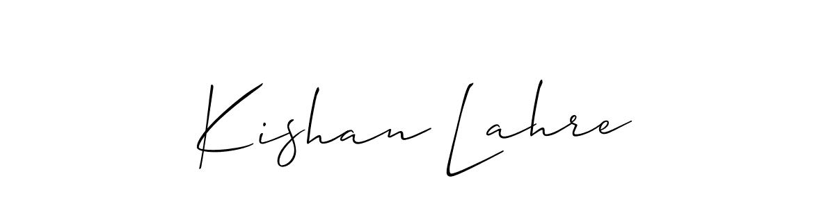 You can use this online signature creator to create a handwritten signature for the name Kishan Lahre. This is the best online autograph maker. Kishan Lahre signature style 2 images and pictures png