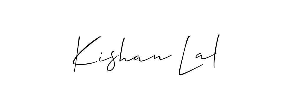 Use a signature maker to create a handwritten signature online. With this signature software, you can design (Allison_Script) your own signature for name Kishan Lal. Kishan Lal signature style 2 images and pictures png