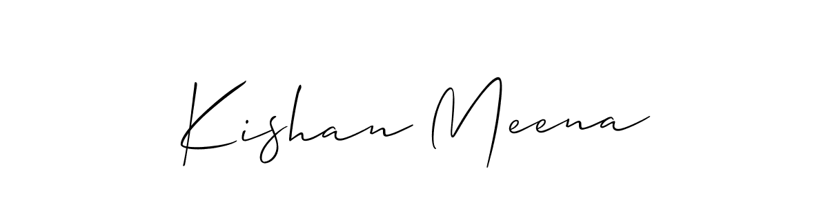 It looks lik you need a new signature style for name Kishan Meena. Design unique handwritten (Allison_Script) signature with our free signature maker in just a few clicks. Kishan Meena signature style 2 images and pictures png