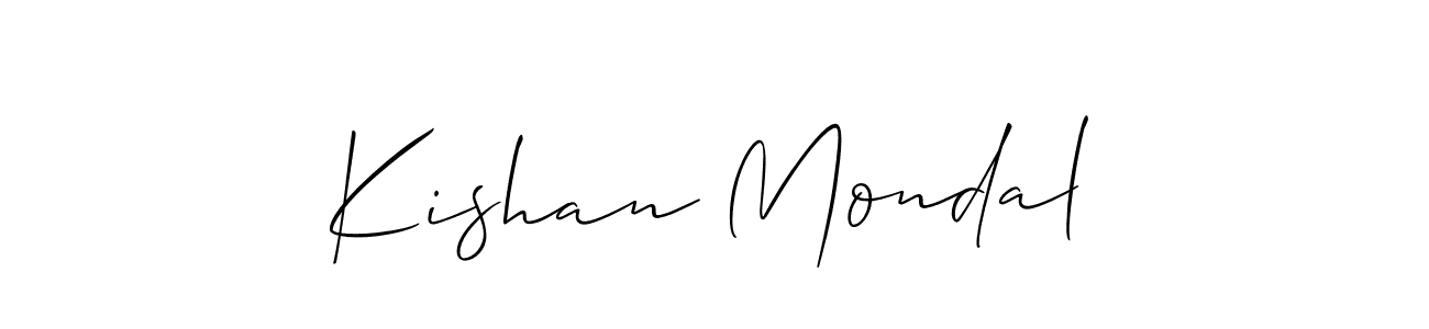 Kishan Mondal stylish signature style. Best Handwritten Sign (Allison_Script) for my name. Handwritten Signature Collection Ideas for my name Kishan Mondal. Kishan Mondal signature style 2 images and pictures png