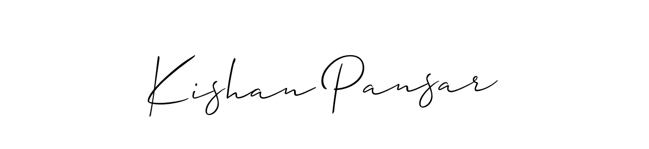 This is the best signature style for the Kishan Pansar name. Also you like these signature font (Allison_Script). Mix name signature. Kishan Pansar signature style 2 images and pictures png