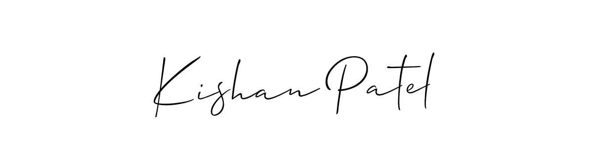 Similarly Allison_Script is the best handwritten signature design. Signature creator online .You can use it as an online autograph creator for name Kishan Patel. Kishan Patel signature style 2 images and pictures png