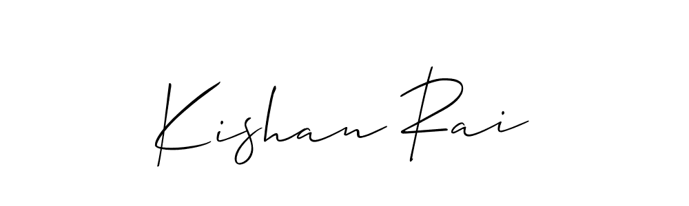 Create a beautiful signature design for name Kishan Rai. With this signature (Allison_Script) fonts, you can make a handwritten signature for free. Kishan Rai signature style 2 images and pictures png