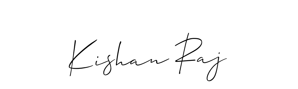 Allison_Script is a professional signature style that is perfect for those who want to add a touch of class to their signature. It is also a great choice for those who want to make their signature more unique. Get Kishan Raj name to fancy signature for free. Kishan Raj signature style 2 images and pictures png