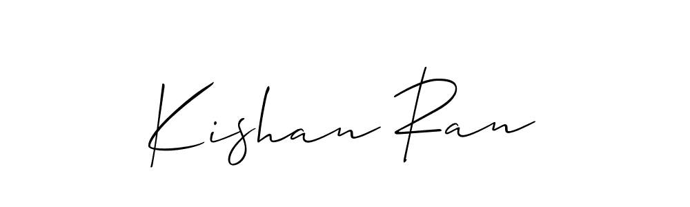 How to make Kishan Ran name signature. Use Allison_Script style for creating short signs online. This is the latest handwritten sign. Kishan Ran signature style 2 images and pictures png