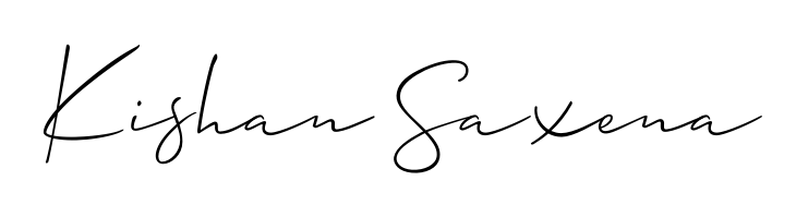 A stylish, flowing autograph style designed for name Kishan Saxena using Allison_Script typography. Perfect for digital creative projects. Kishan Saxena signature style 2 images and pictures png