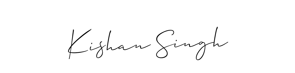 Also we have Kishan Singh name is the best signature style. Create professional handwritten signature collection using Allison_Script autograph style. Kishan Singh signature style 2 images and pictures png